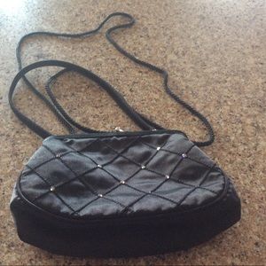 Small black evening purse